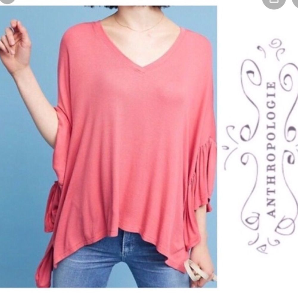 NWT Anthro Akemi + Kin Capa Fluttered Tunic Top